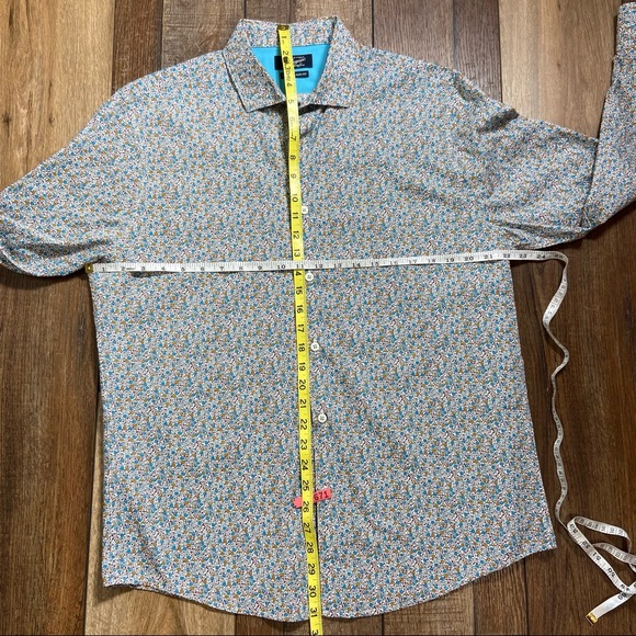 Original Penguin Long Sleeve Floral Button Down Neck 16 - Picture 10 of 10